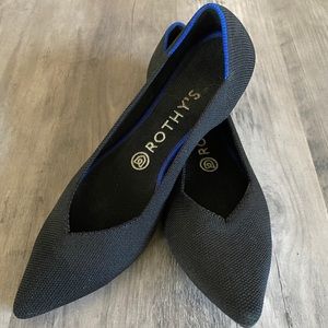 Rothy’s Black Point Toe Flats